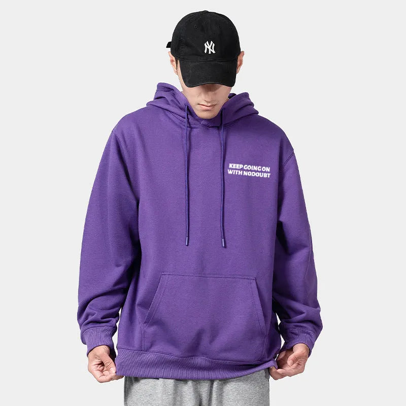 Gradient Letters Printed Hoodie Men - Bellarte Enchanté Gradient Letters Printed Hoodie Men